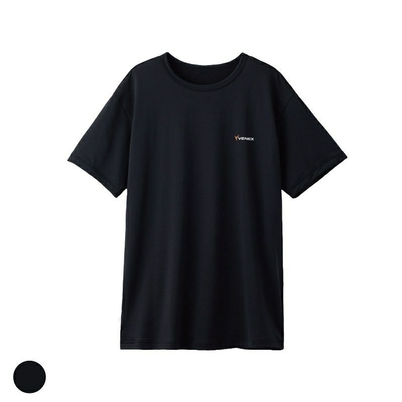 Lieve Van Gorp レザーカットソー　Tシャツ ベネクス VENEX リフレッシュ Tシャツ レディース ブラック Mサイズ